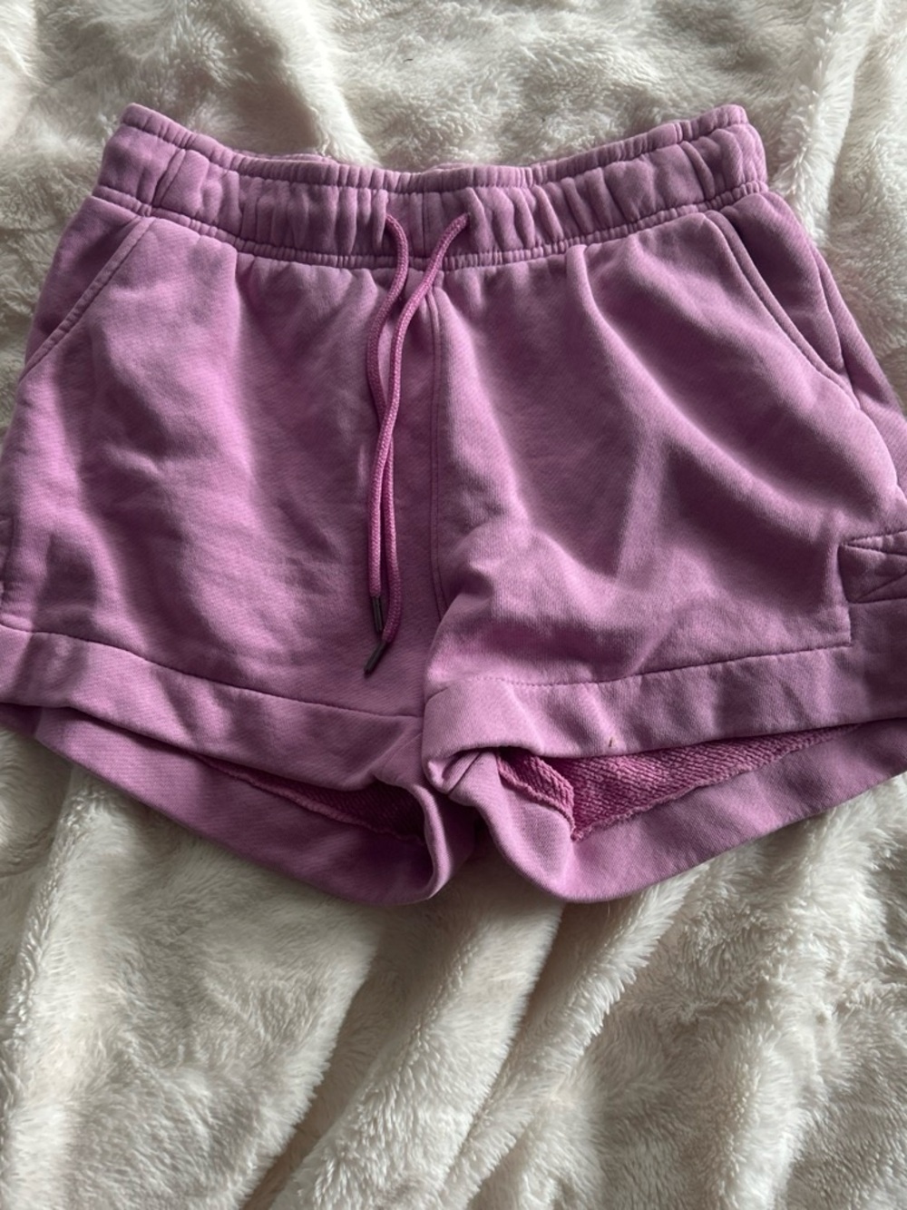 Women's Pink Drawstring Lounge Shorts